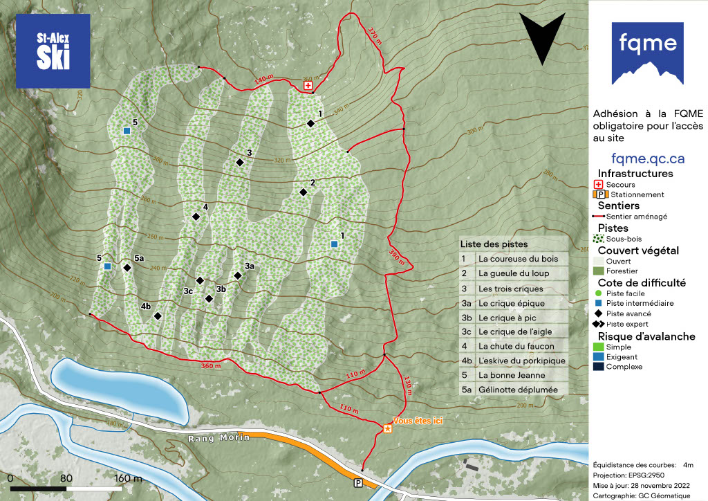 Carte St-Alex-Ski